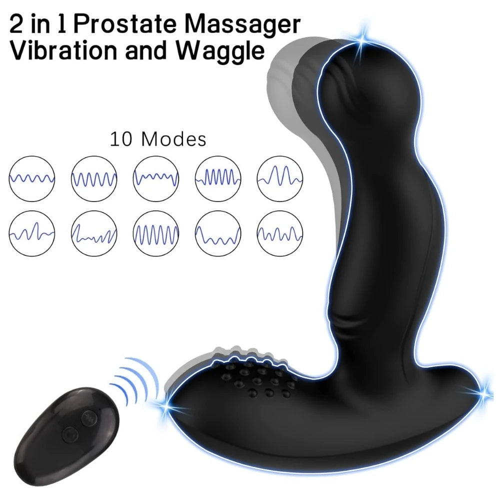 Erox Anal Fantasy Waggle Uzaktan Kumanda Kontrollü Prostat Vibratör