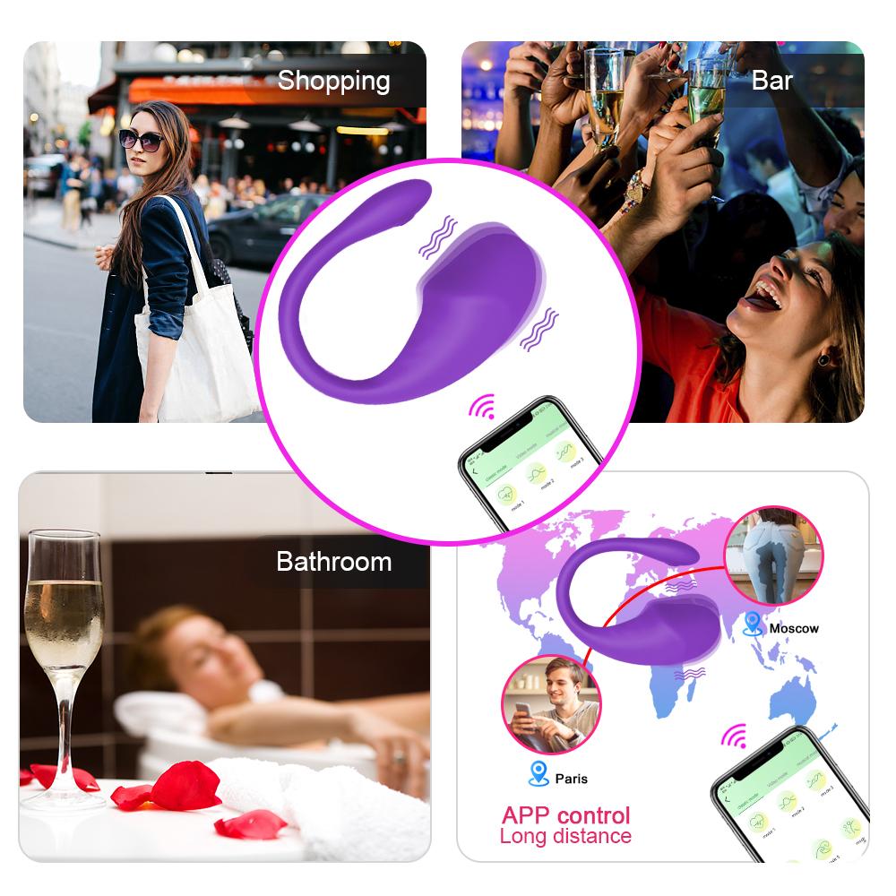Erox Push Telefon Kontrollü Giyilebilir Vibratör Purple