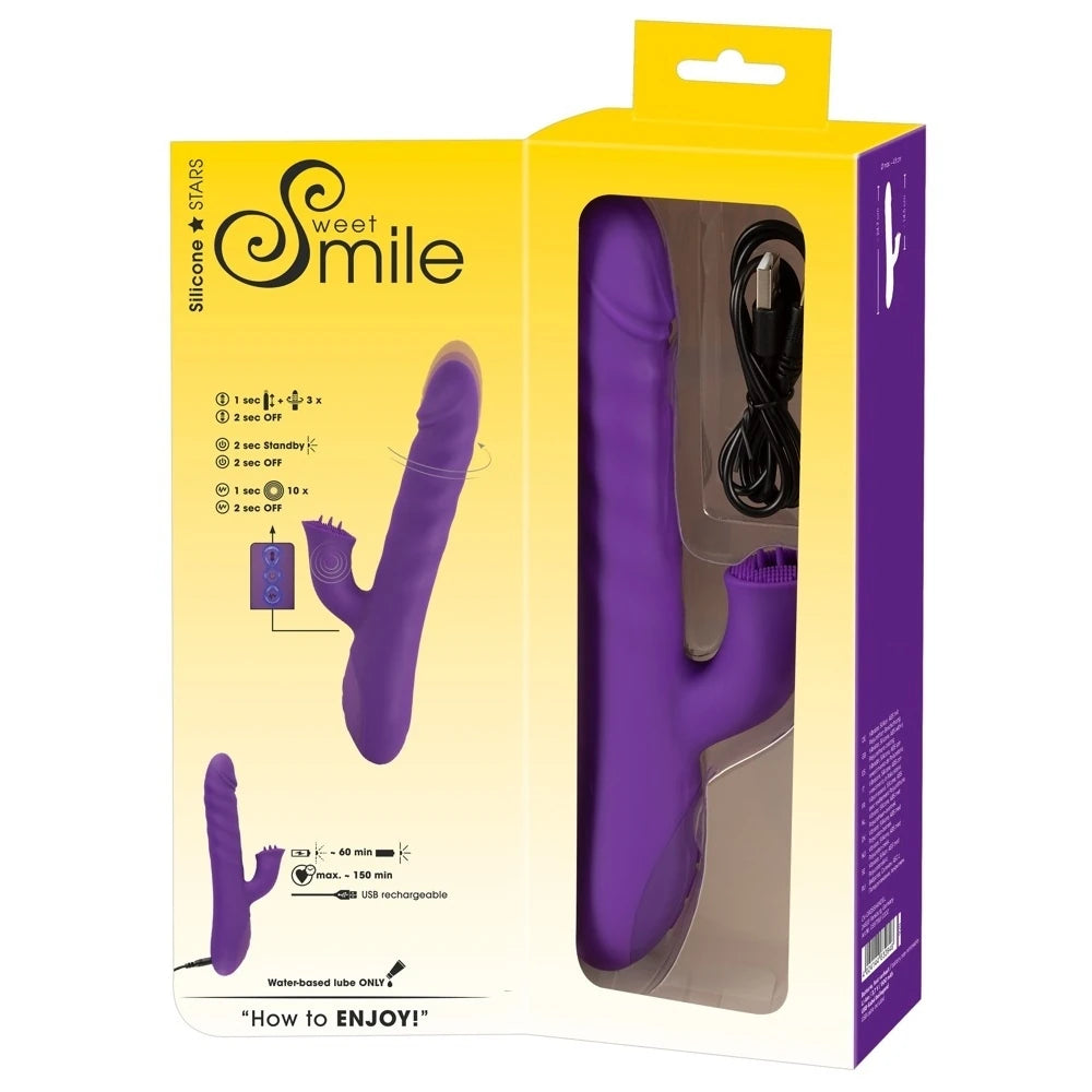 Sweet Smile Thrusting And Rotating Dönebilen Ve İleri Geri Hareketli Rabbit Vibratör