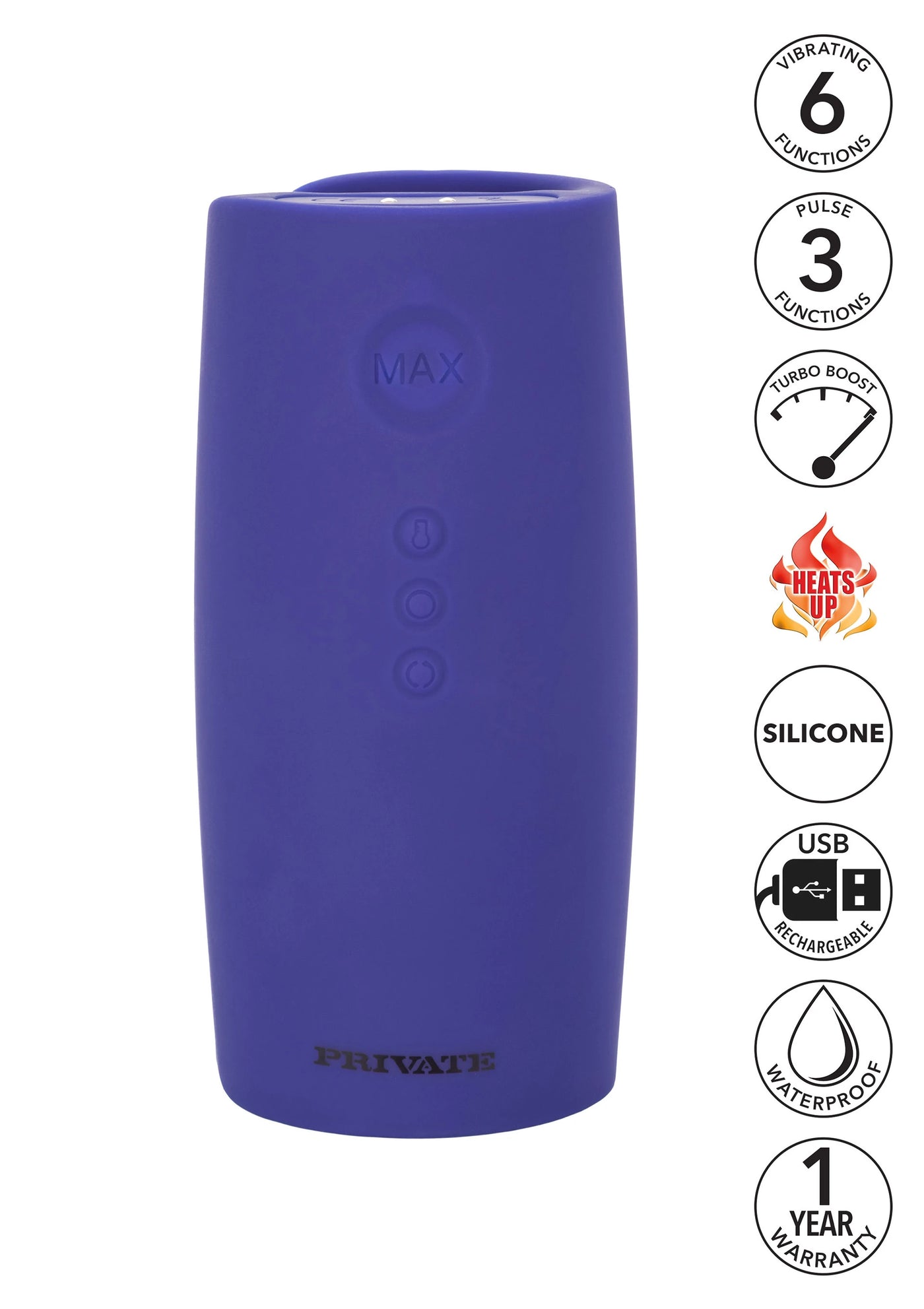 Calexotics Private Stroker Isıtmalı Titreşimli Teknolojik Vajina