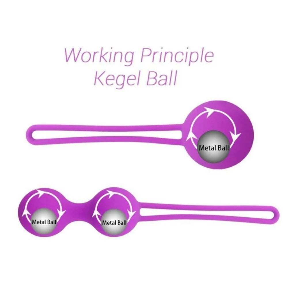Erox Kegel Benwa Metal Jiggle Balls Kegel Top-D.Purple