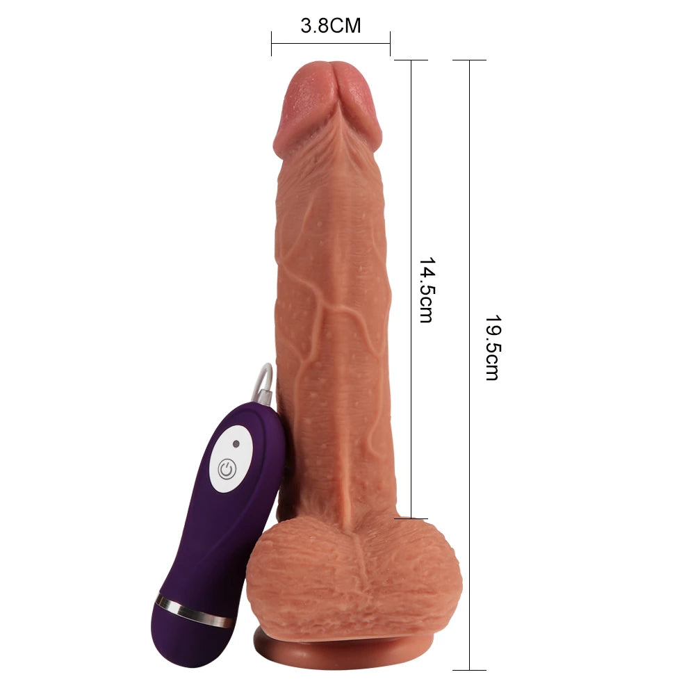 Shequ Dildo Series Little Dean Natural Doku 19.5 cm Titreşimli Realistik Penis