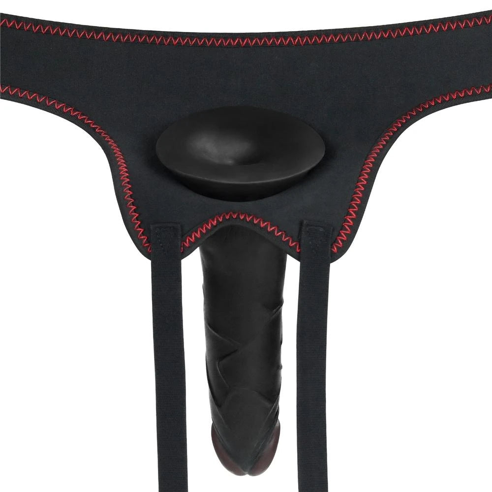 Lovetoy Easy Strapon 19 cm Kemerli Testissiz Zenci Penis