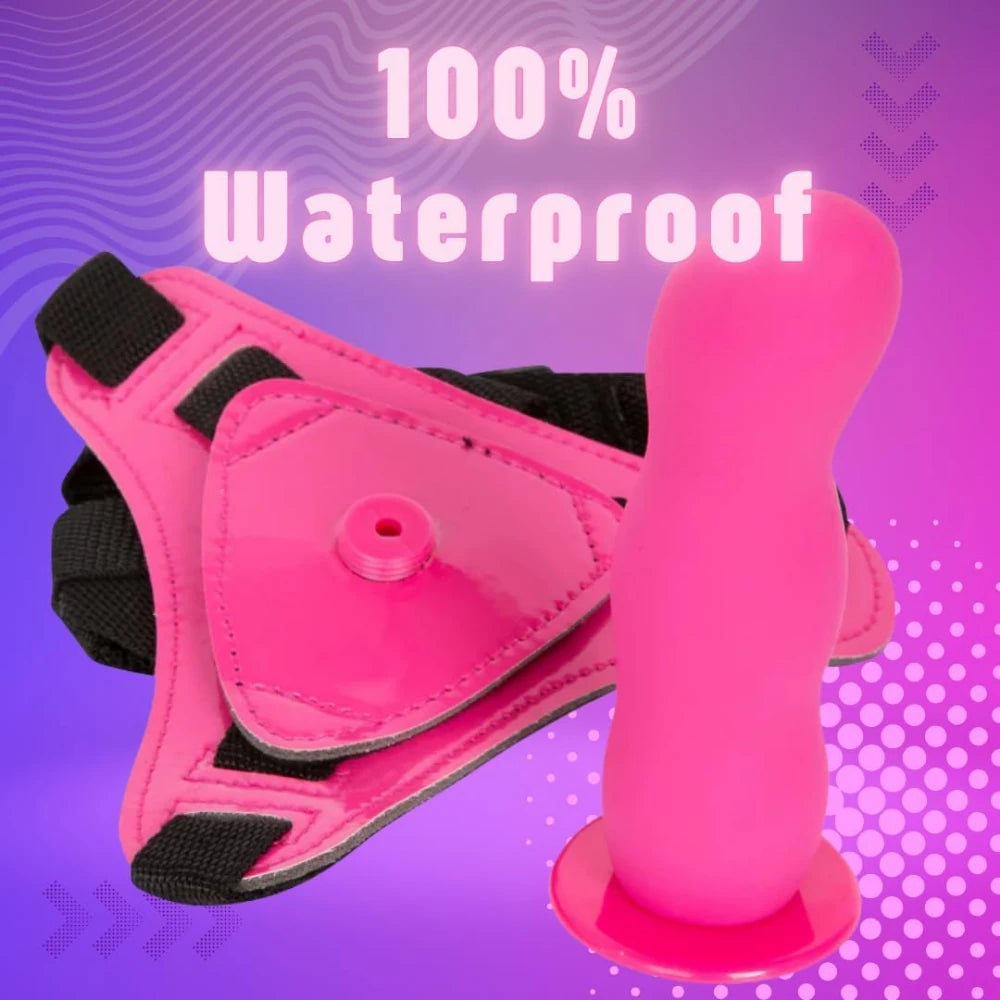 Erox Strapon Curve İçi Dolu Kemerli Penis-Pink