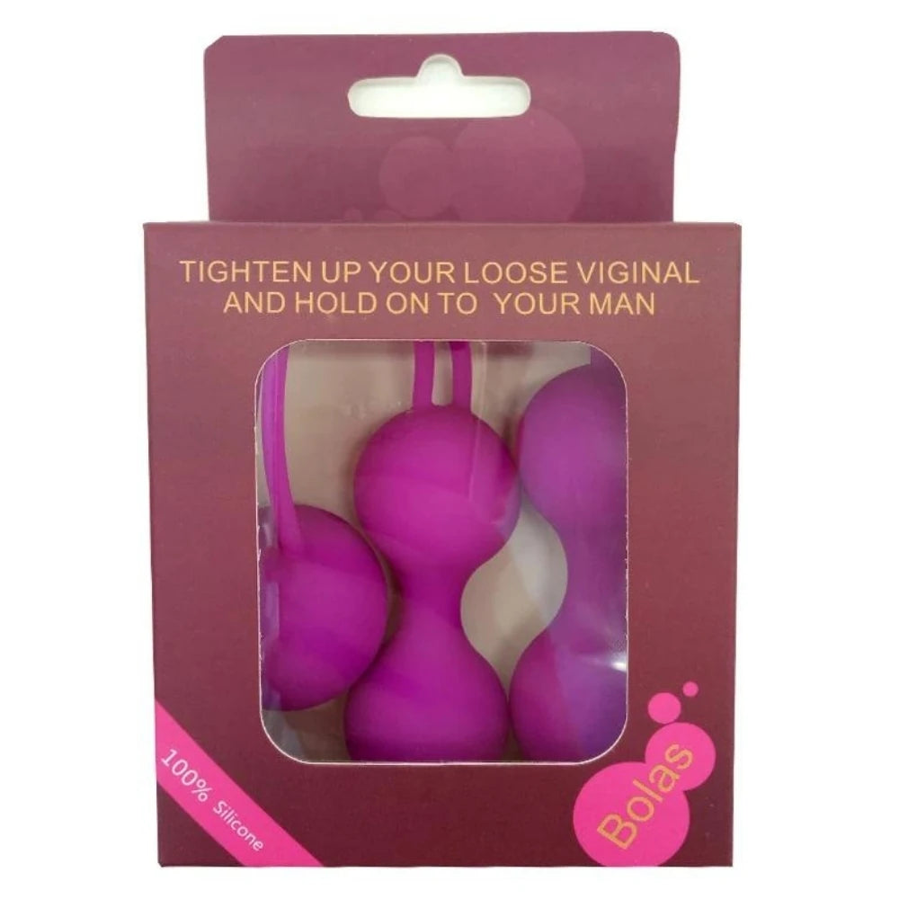 Erox Kegel Balls Exercisers Metal Ağırlıklı Kegel Egzersiz Topu Set-D.Purple