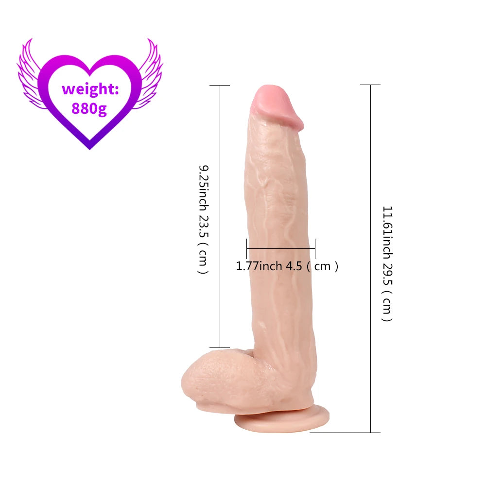 Xise Dildo Series Blade Master 29.5 cm Büyük Realistik Penis XS-WBC10040-Flesh