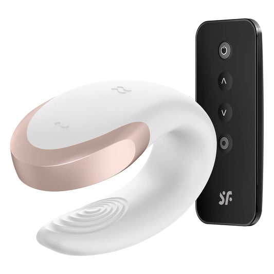 Satisfyer Double Love White Telefon ve Kumanda Kontrollü Vibratör