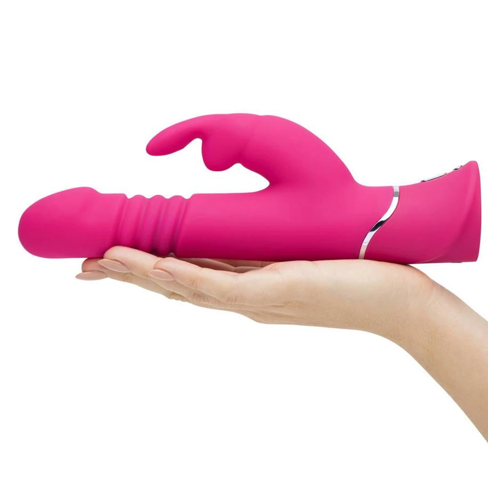 Happy Rabbit Thrusting Realistic Vibe İleri Geri Hareketli Klitoral Vibratör