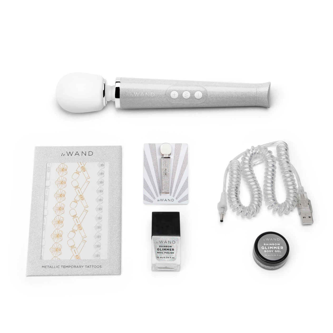 Le Wand Petite All That Glimmers Oplaadbare Vibrerende Massager White