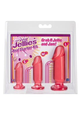 Doc Johnson Crystal Jellies Pink Jel Doku Anal Plug Seti