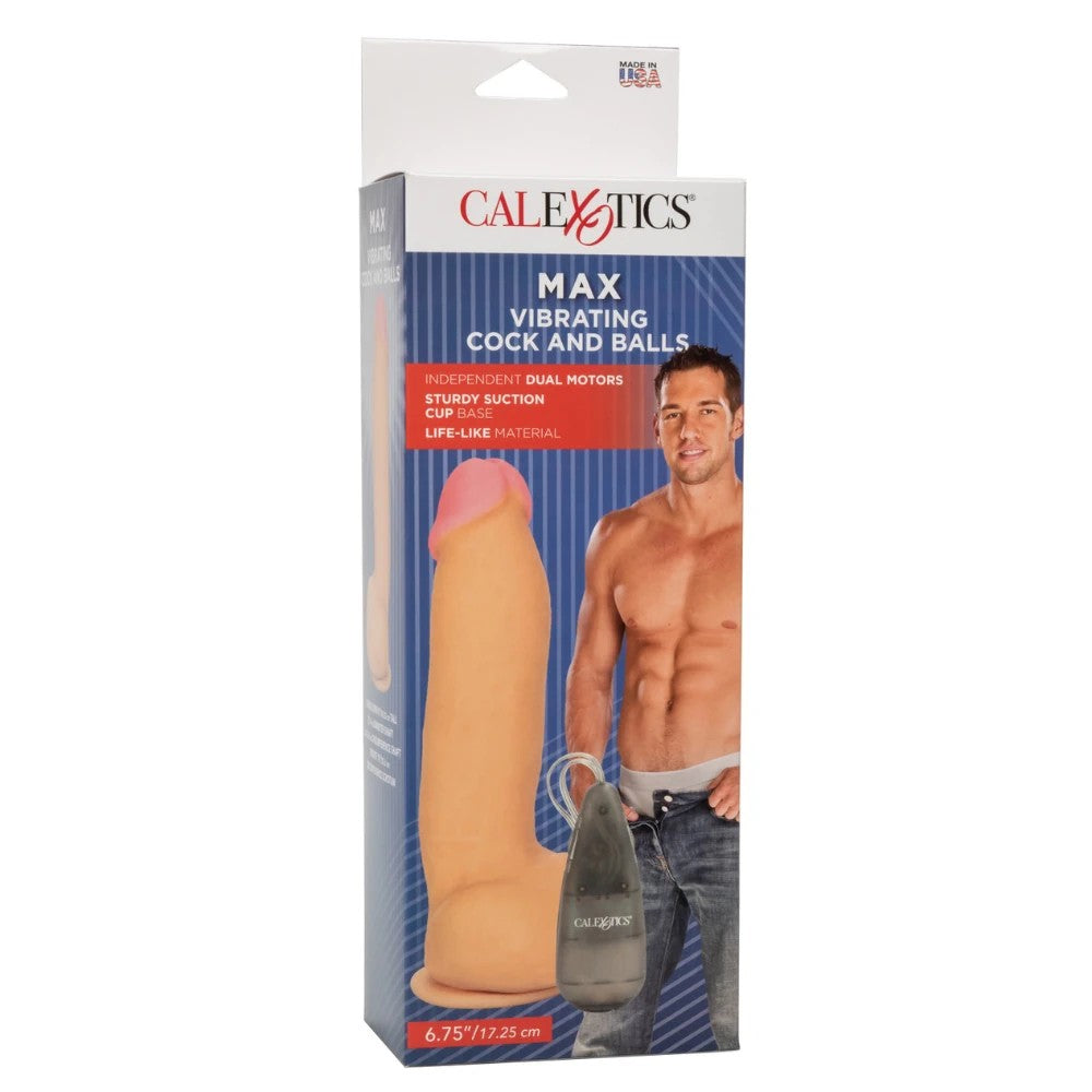 CalExotics Max Vibrating Cock & Balls 20 cm Titreşimli Realistik Penis