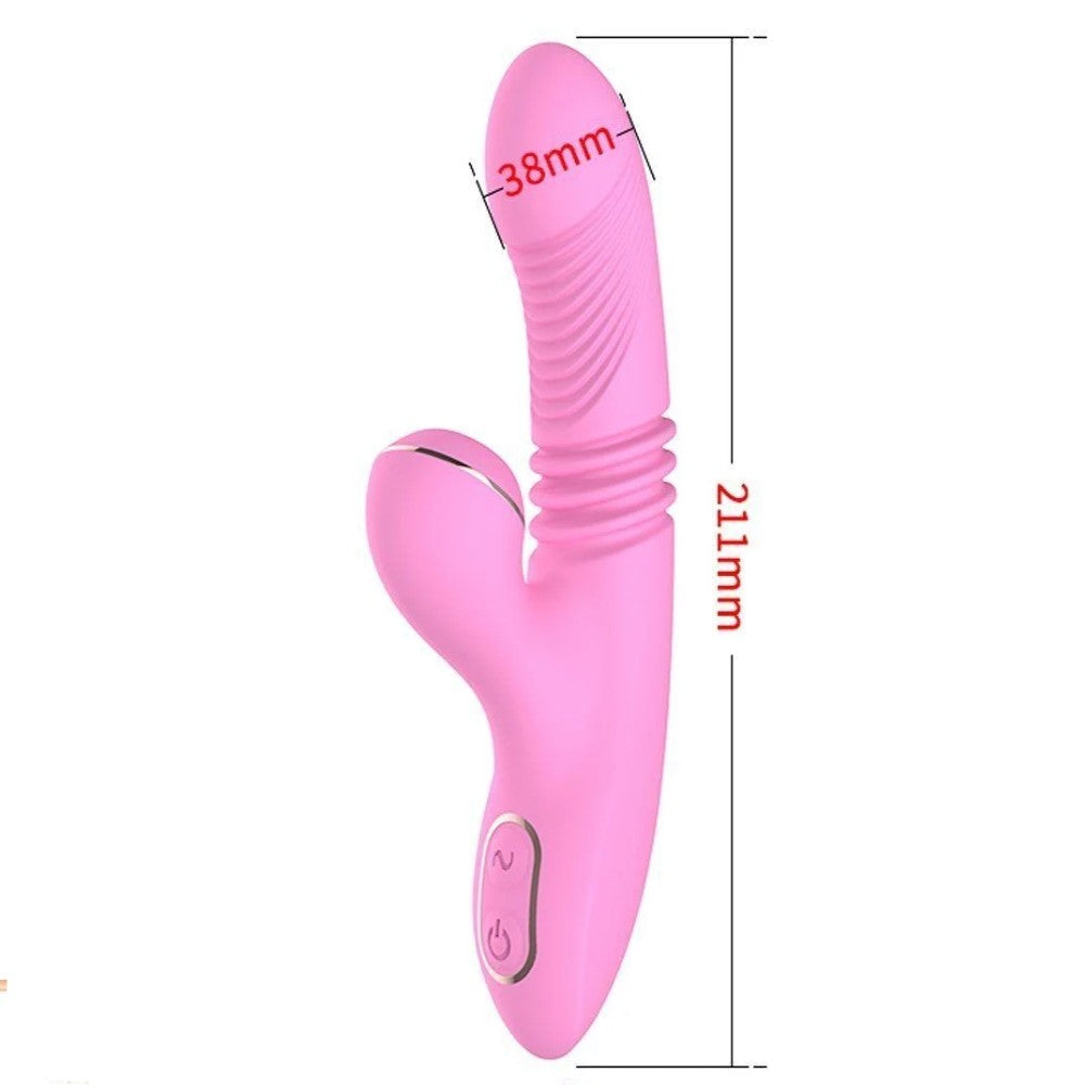 Dibe Haloy Olivia Thrusting İleri Geri Hareketli Hava Darbeli Rabbit Vibratör Purple