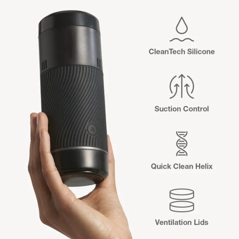 Arcwave Pow CleanTech Silicon Emiş Güçlü Mastürbatör Black