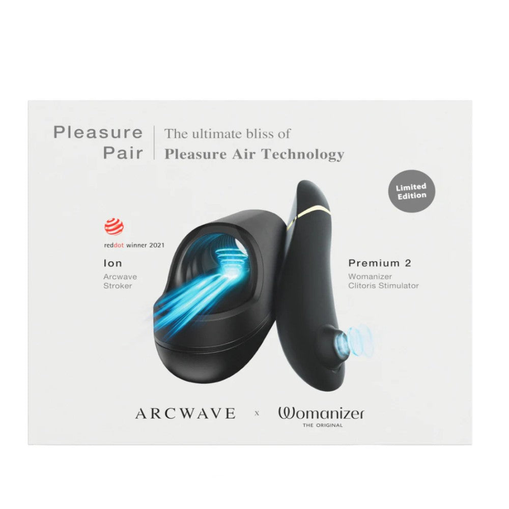 Arcwave Ion Pleasure Air Stroker & Womanizer Premium 2 Pleasure Air Clitoral Stimulator Çiftlere Özel Set