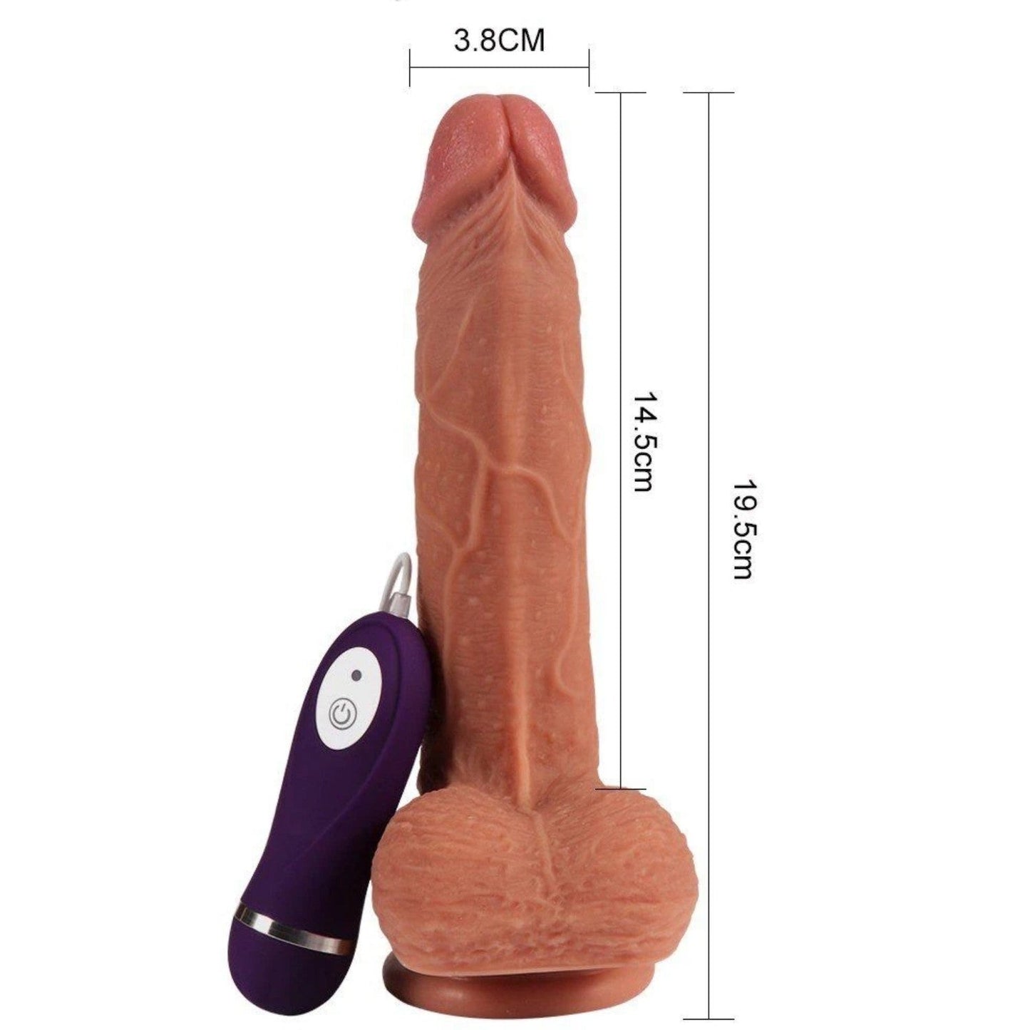Dildo Series Little Dean 19 Cm Çift Katmanlı Titreşimli Realistik Penis SQ-WBD10007S-V