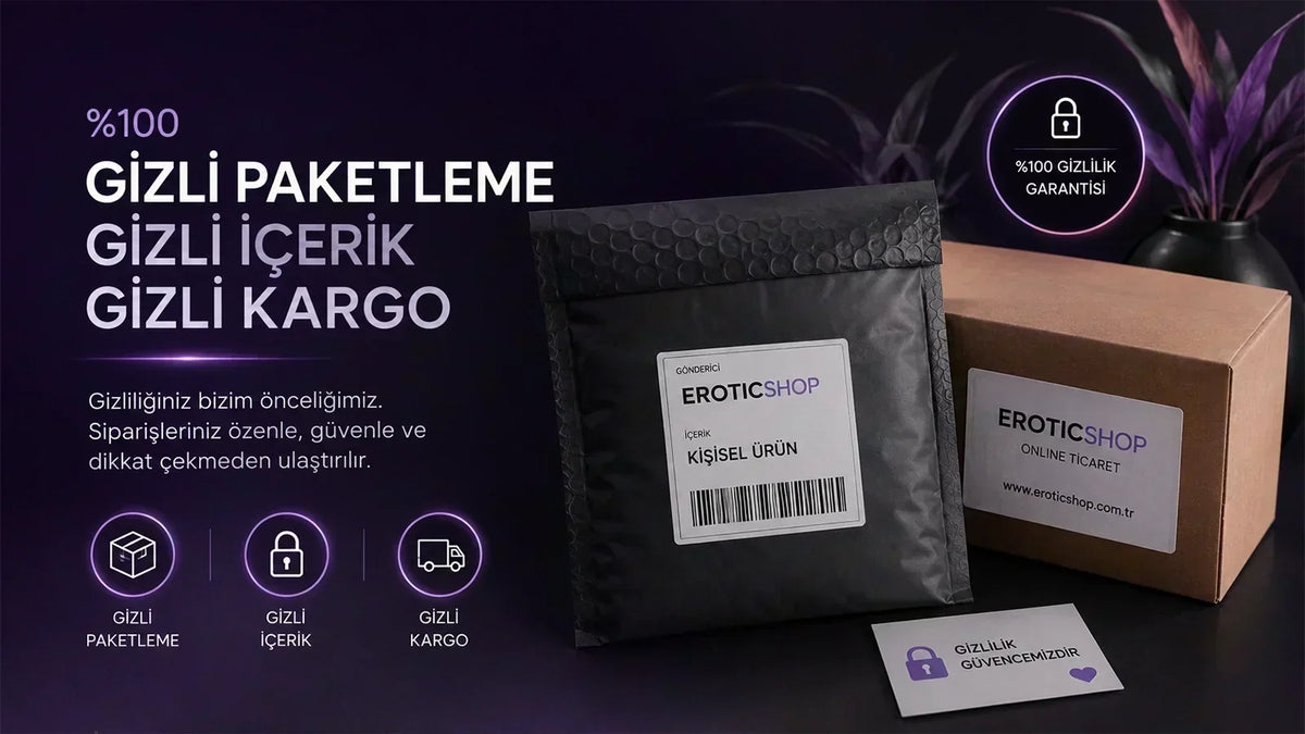 Gizli paketleme, gizli içerik ve gizli kargo hizmetiyle gönderilen sipariş kutusu ve kargo paketi. Mahremiyet odaklı güvenli teslimat.