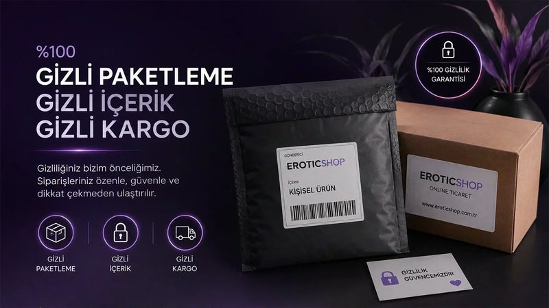 Gizli paketleme, gizli içerik ve gizli kargo hizmetiyle gönderilen sipariş kutusu ve kargo paketi. Mahremiyet odaklı güvenli teslimat.