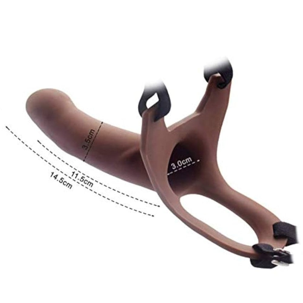 Aphrodisia Hollow Strap-On 14,5cm İçi Boş Belden Bağlamalı Strap-on-Brown