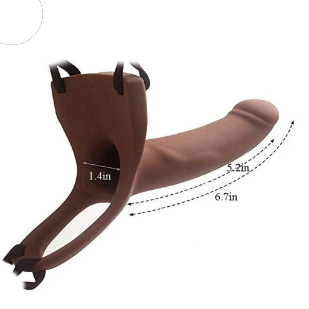 Aphrodisia Hollow Strap-On 17cm İçi Boş Belden Bağlamalı Strap-on-Brown