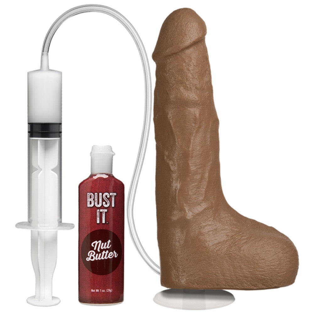 Doc Johnson Bust It Squirting Realistic Cock Fışkırtmalı Boşalabilir Realistik Penis Caramel