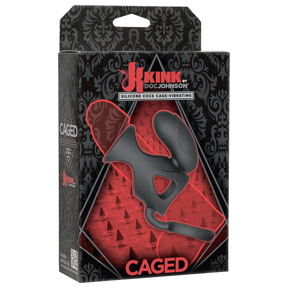 Doc Johnson Kink Caged Silicone Cock Cage Vibrating Titreşimli Penis Kafesi