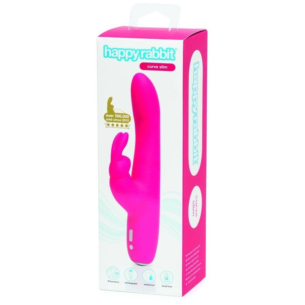 Happy Rabbit Curve Slim Rechargeable Rabbit Vibrator Pink
