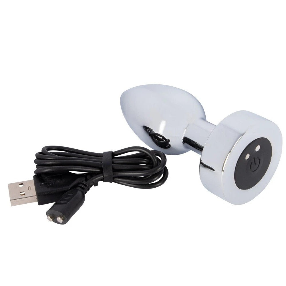 Anos Heavy Metal Butt Plug With Vibration Şarjlı Titreşimli Metal Anal Plug