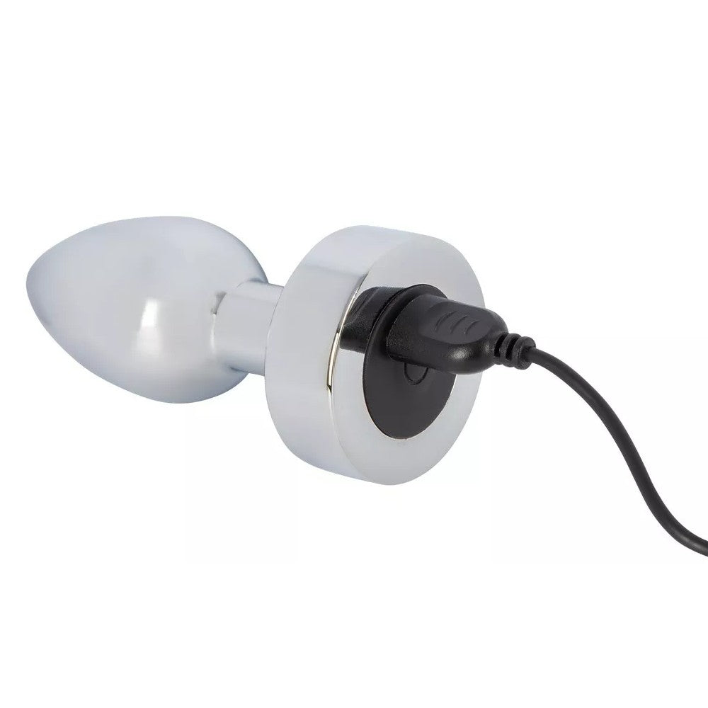 Anos Heavy Metal Butt Plug With Vibration Şarjlı Titreşimli Metal Anal Plug