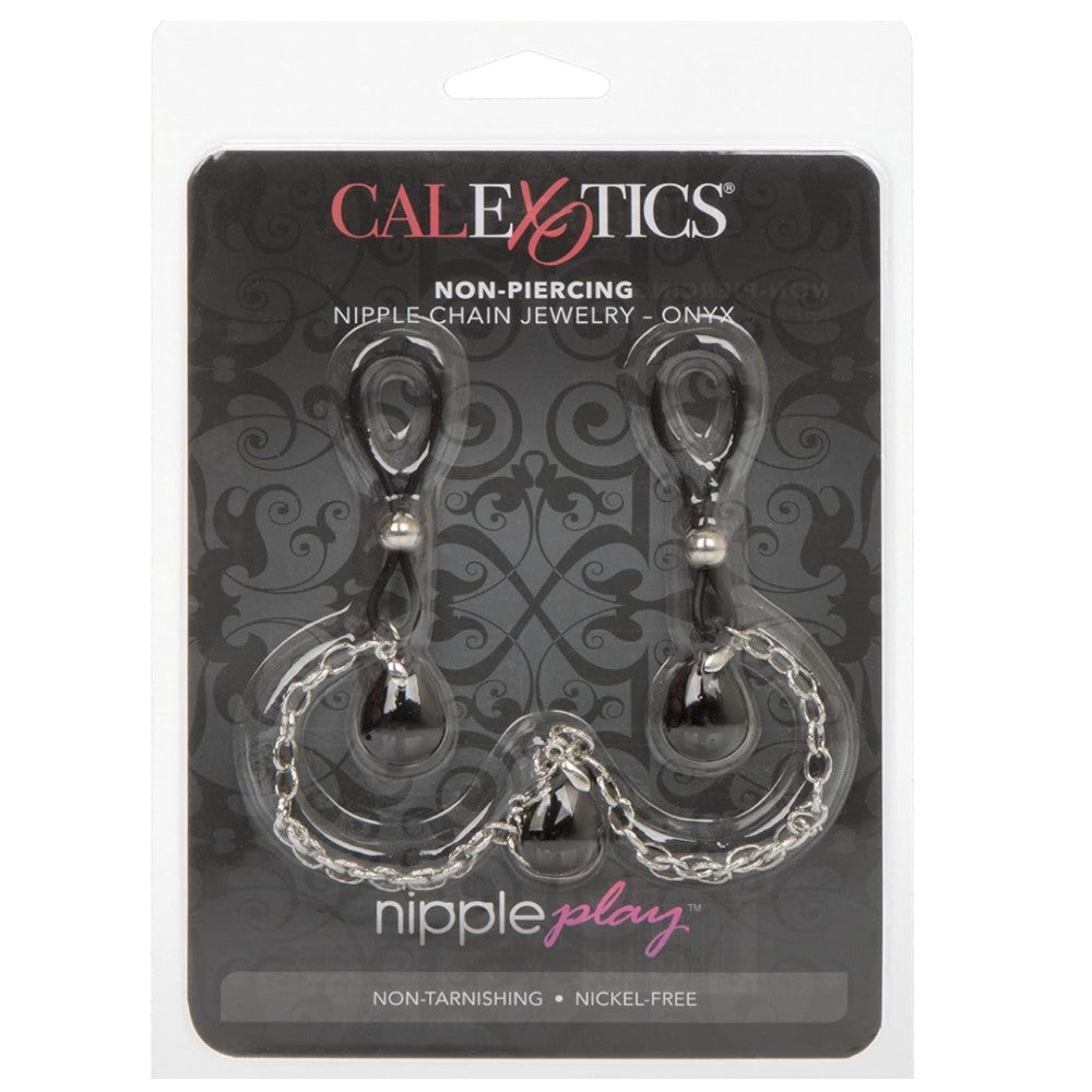 Calexotics Nipple Play Non-Piercing Chain Jewelry Taşlı Göğüs Klipsi