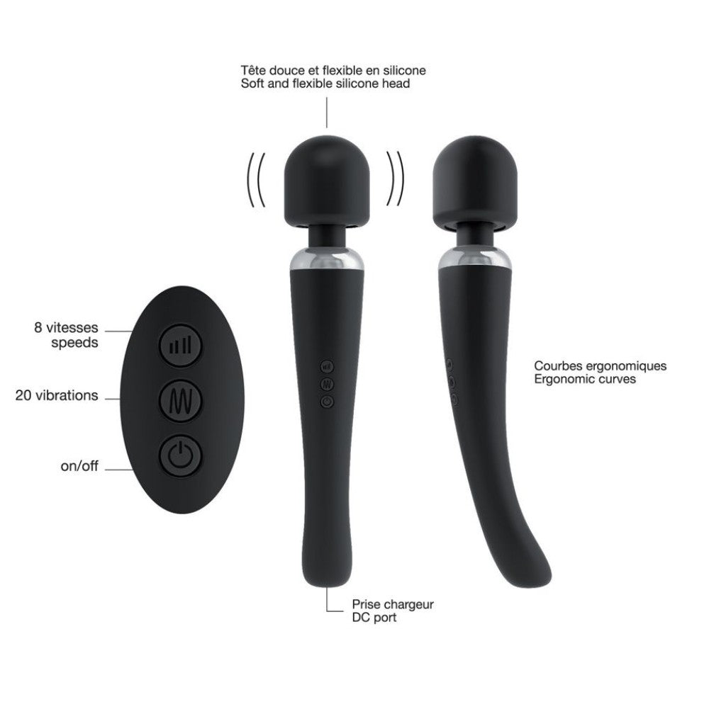 Dorcel Megawand 20 Modlu Ultra Güçlü Masaj Aleti Black