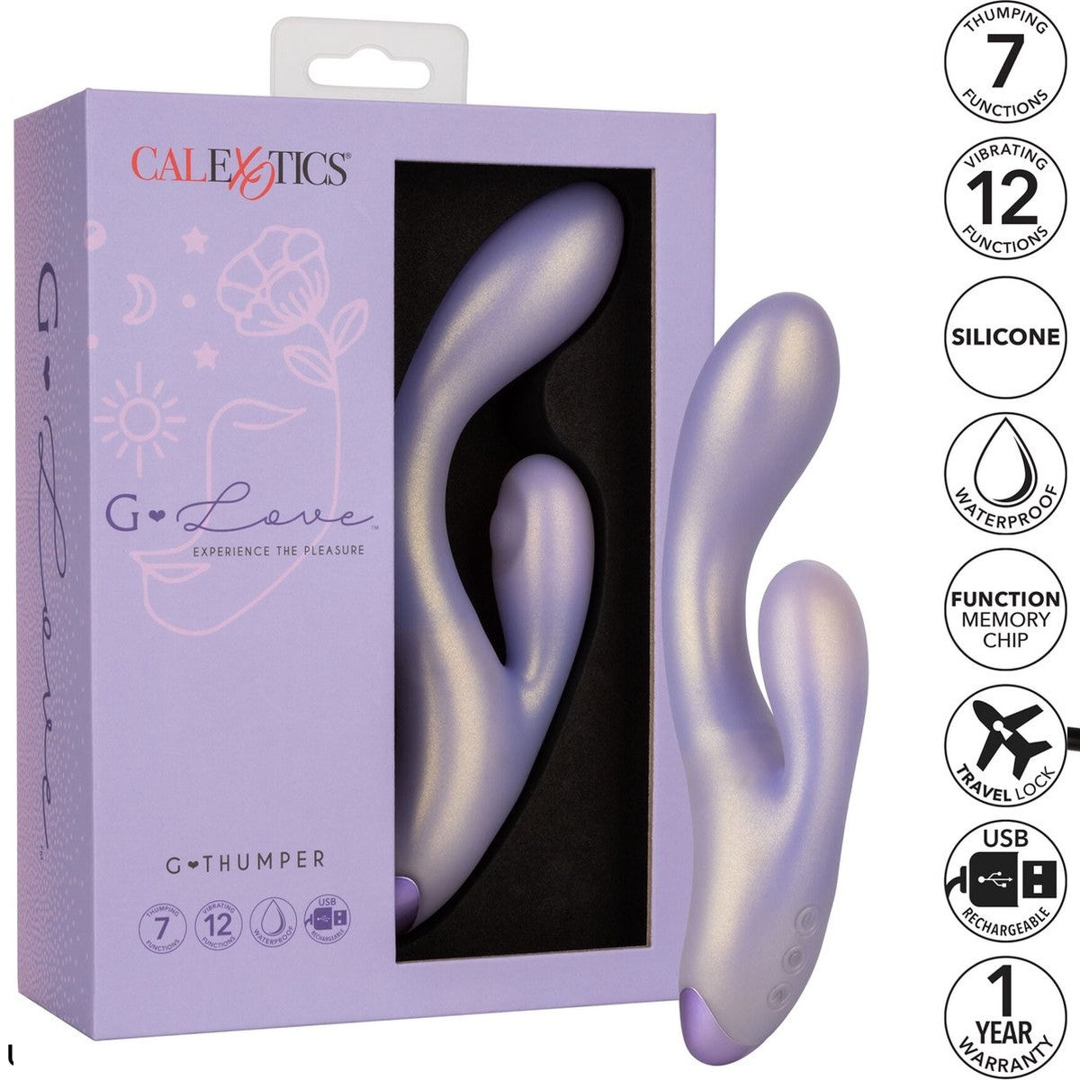Calexotics G-Love G-Thumper Dual Stimulasyon Darbeli Vibrator