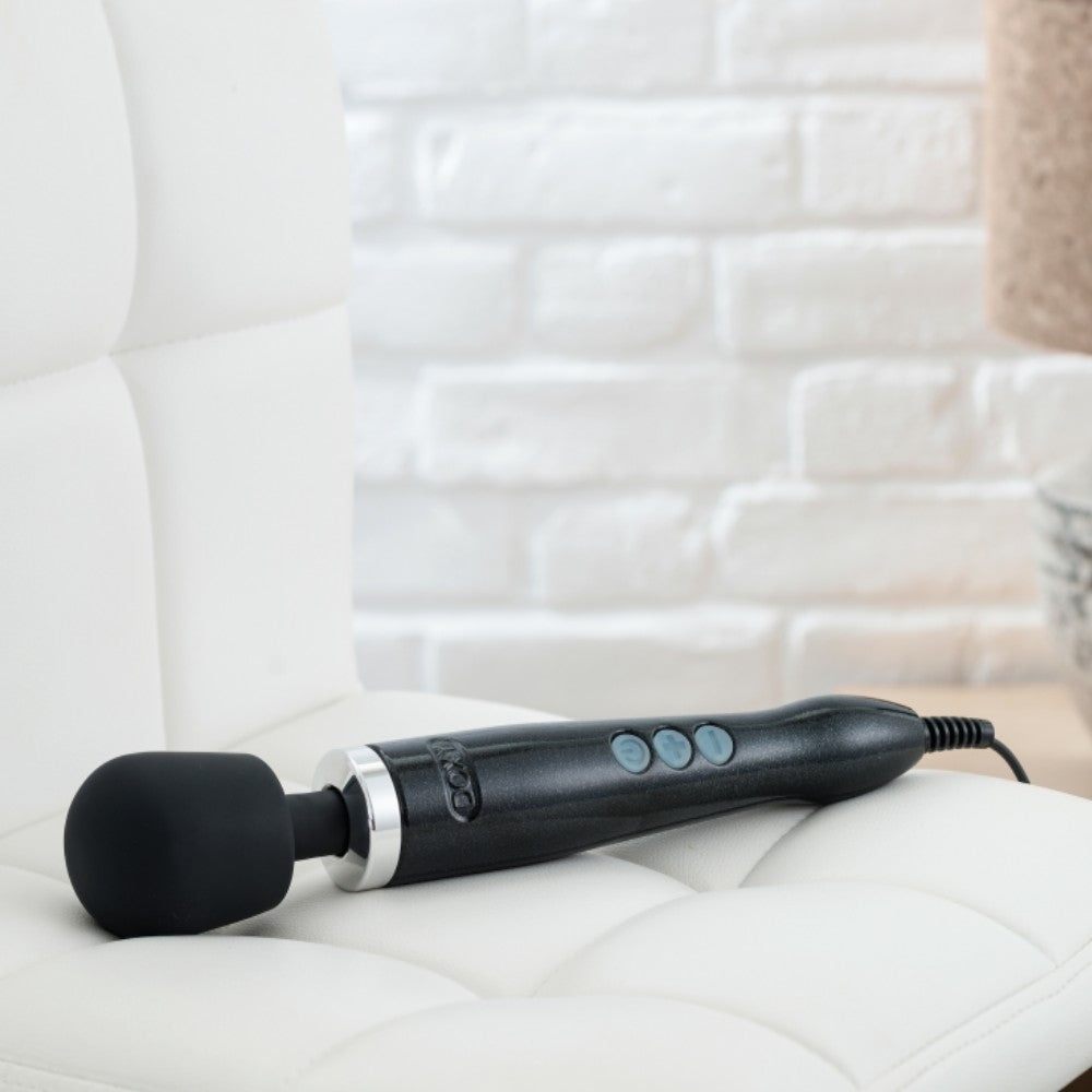 Doxy Die Cast Metal Döküm Magic Wand Massager Masaj Aleti Vibratör-Black