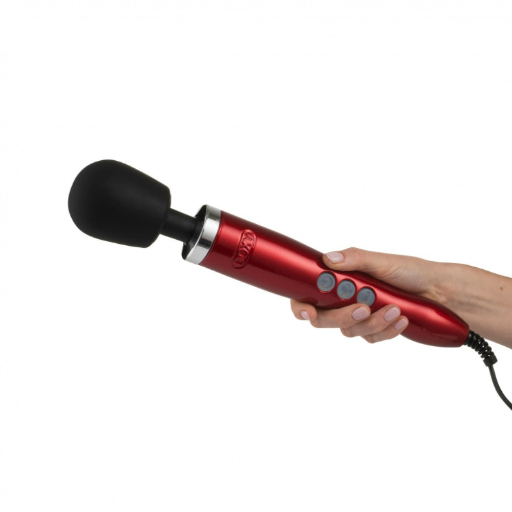 Doxy Die Cast Metal Döküm Magic Wand Massager Masaj Aleti Vibratör-Red