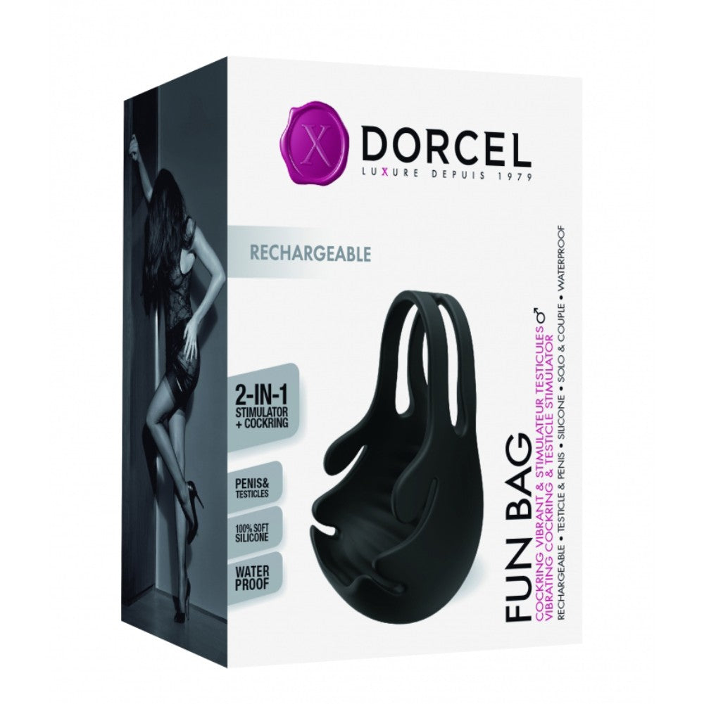 Dorcel Fun Bag Titreşimli Testis ve Penis Halkası