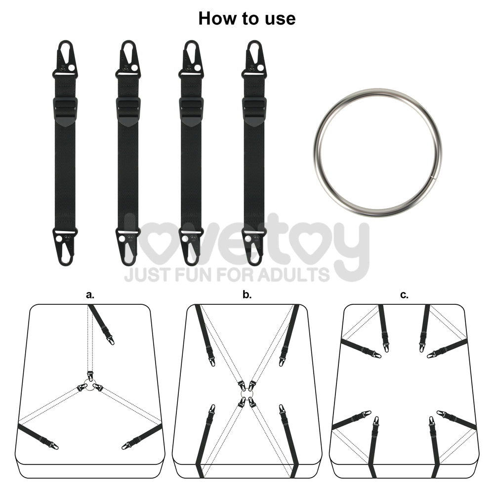 Lovetoy Rebellion Reign Under Mattress Restraint Yatak Bağlama Seti LV761213