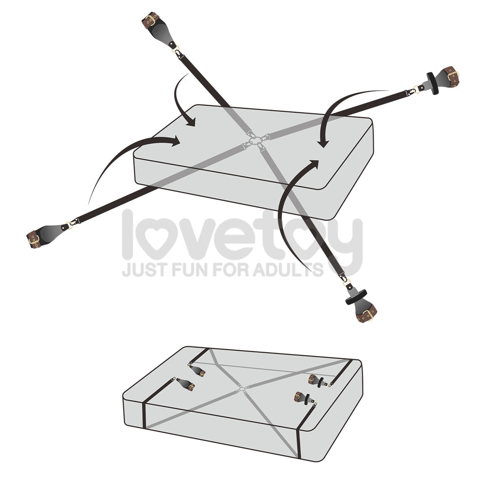 Lovetoy Rebellion Reign Under Mattress Restraint Yatak Bağlama Seti LV761213