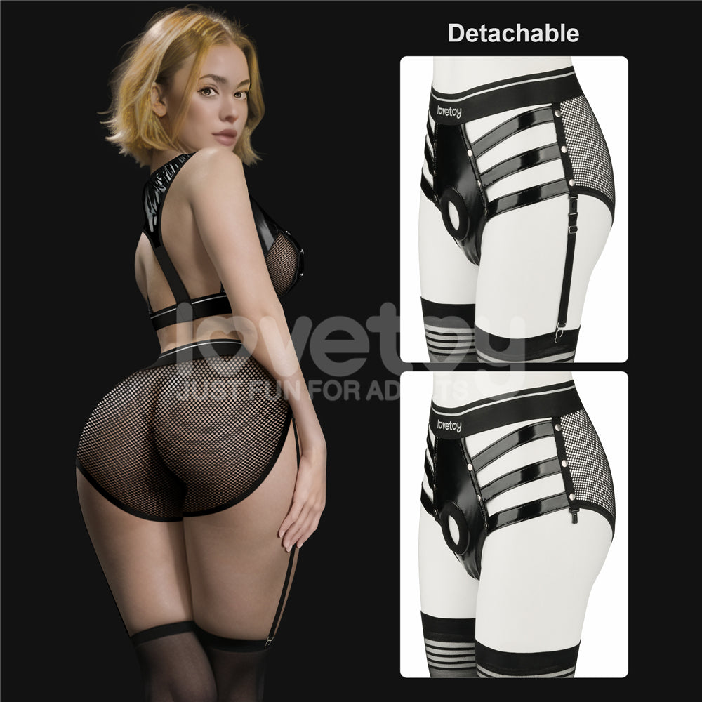 Lovetoy Rebellion Reign Iconic Harness Strap on Set LV781001B M/L