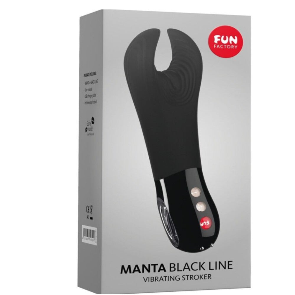 Fun Factory Manta Penis Vibratör Siyah Çizgi Titreşimli Stroker Masturbator