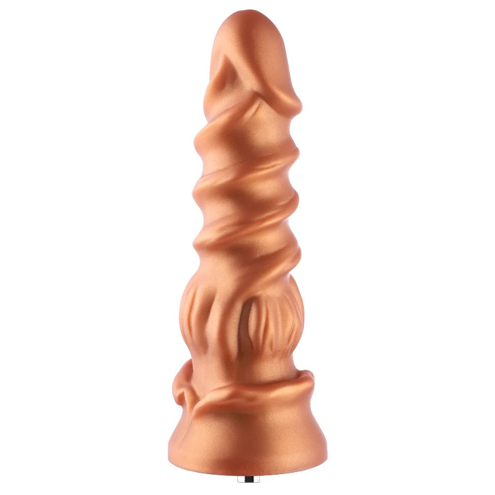 Hismith Sex Machine Dildo KlicLok Flower Gold Medium 23 cm