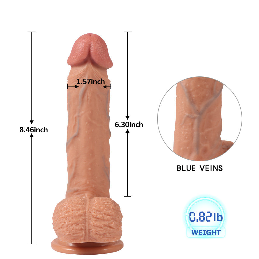 Shequ Dildo Series Dean Vein Double Çift Katmanlı Realistik Penis SQ-WBC10007-Veins