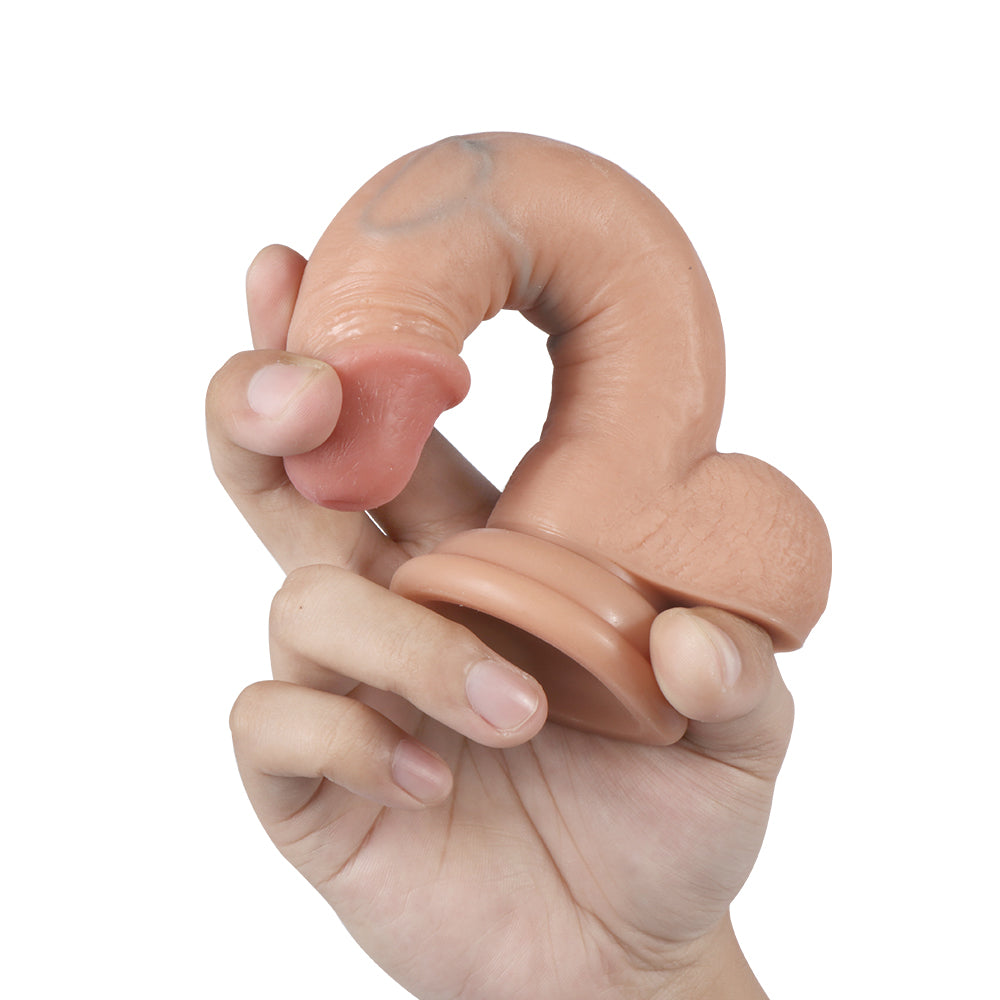 Shequ Dildo Series Addison Çift Katmanlı 17 cm Realistik Penis SQ-WBD10046