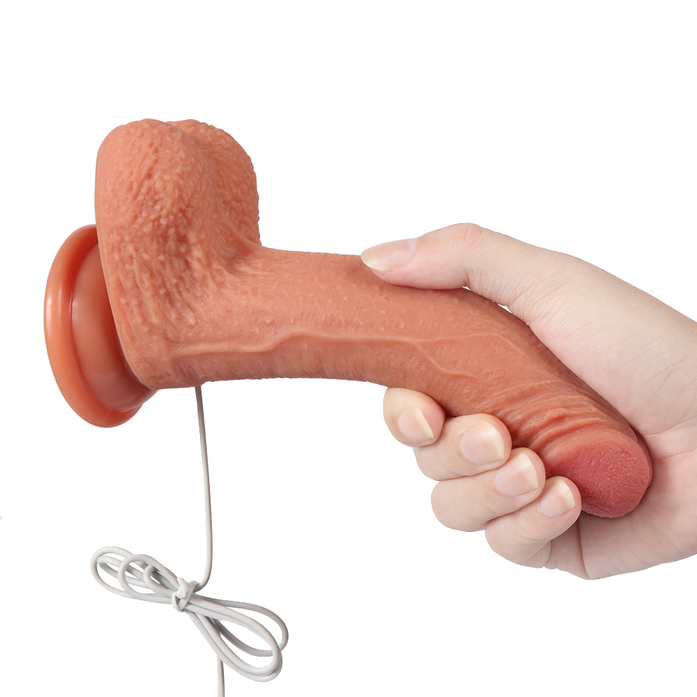 Shequ Crowley Dildo Series 18 cm Yumuşak Dokulu Belden Bağlamalı Titreşimli Realistik Penis SQ-WBD10009-V