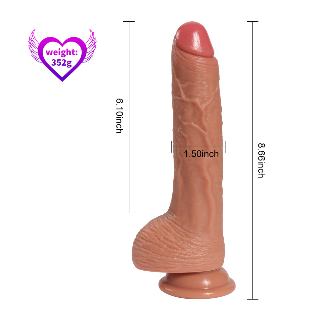 Shequ Dildo Series Harding Natural Çift Katmanlı Realistik Penis SQ-WBD10019