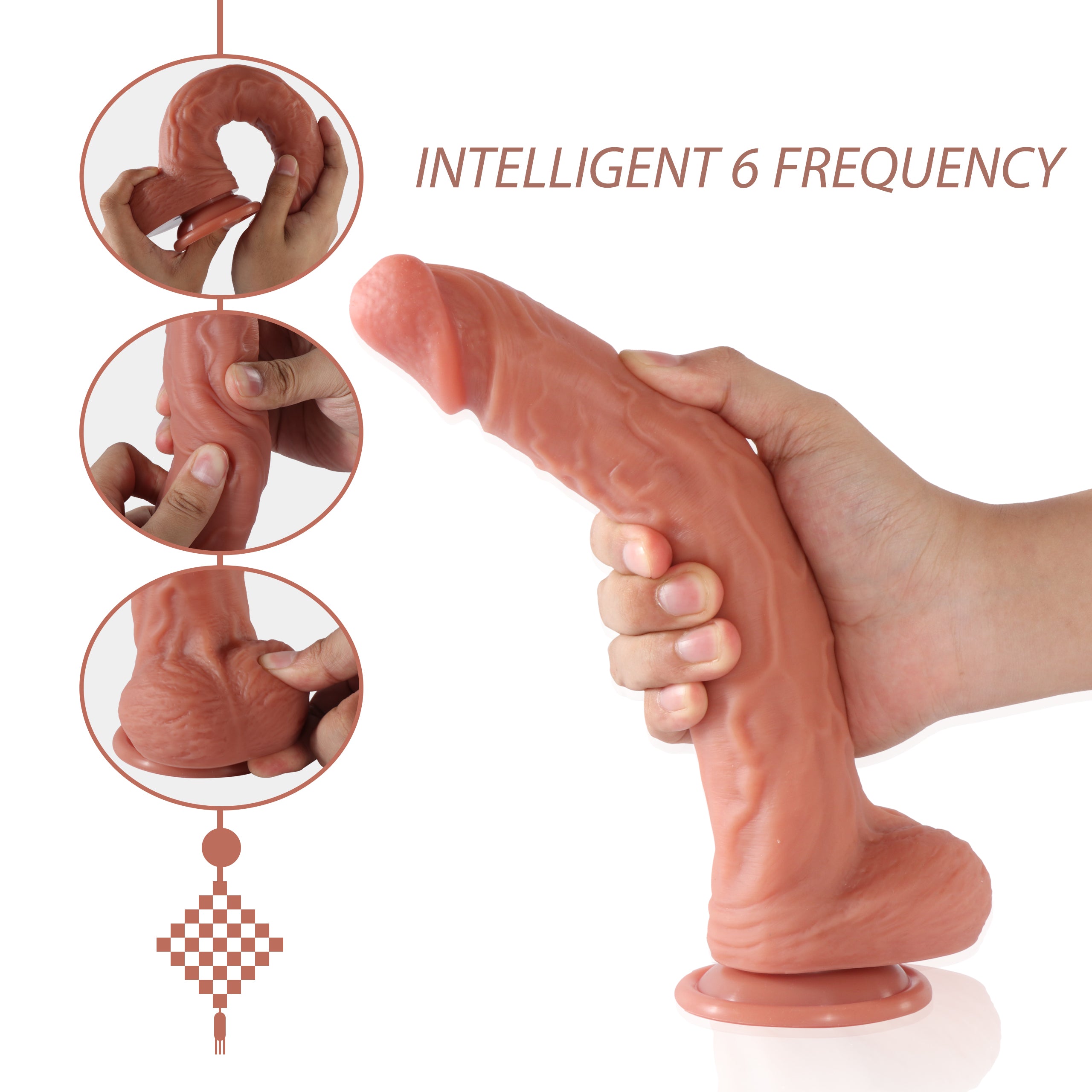 Shequ Dildo Series Len Lounger Natural Doku Realistik Penis SQ-WBD10032