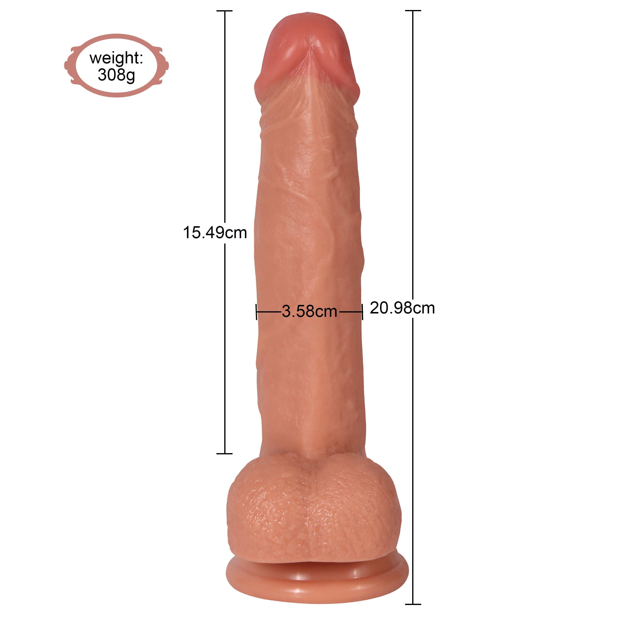 Shequ Dildo Series Archie Natural Çift Katmanlı Realistik Penis SQ-WBD10042