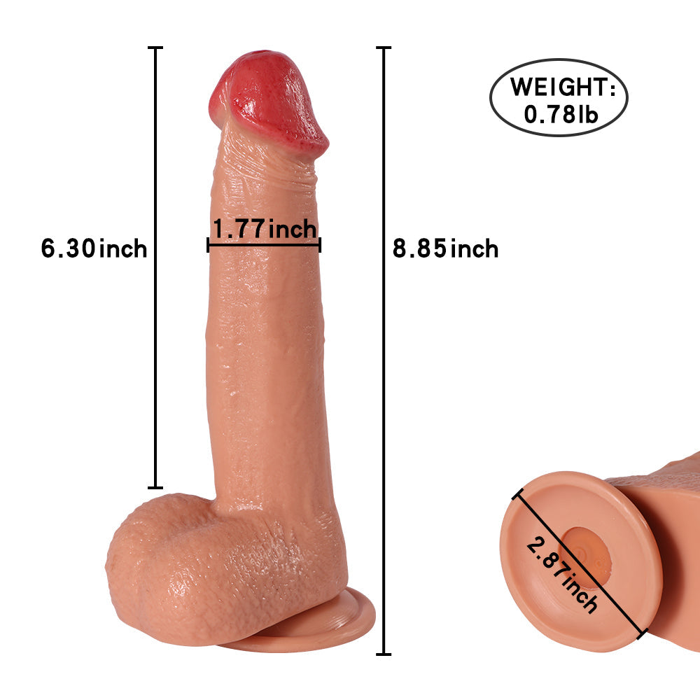 Shequ Sean Vibrating Dildo 20 Mod Titreşimli Belden Bağlamalı Realistik Penis 22 cm SQ-WBE10043