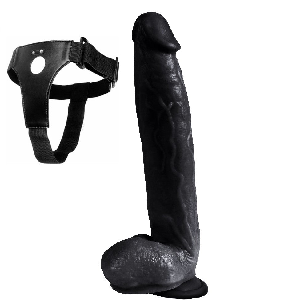 Xise Dildo Series Blade Master Büyük Belden Bağlamalı Realistik Penis XS-WBC10040 Black