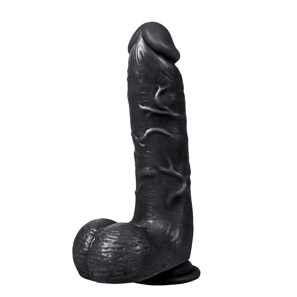 Xise Dildo Series Adam Rubber  21 cm Belden Bağlamalı Realistik Zenci Penis XS-WBC10012 Black