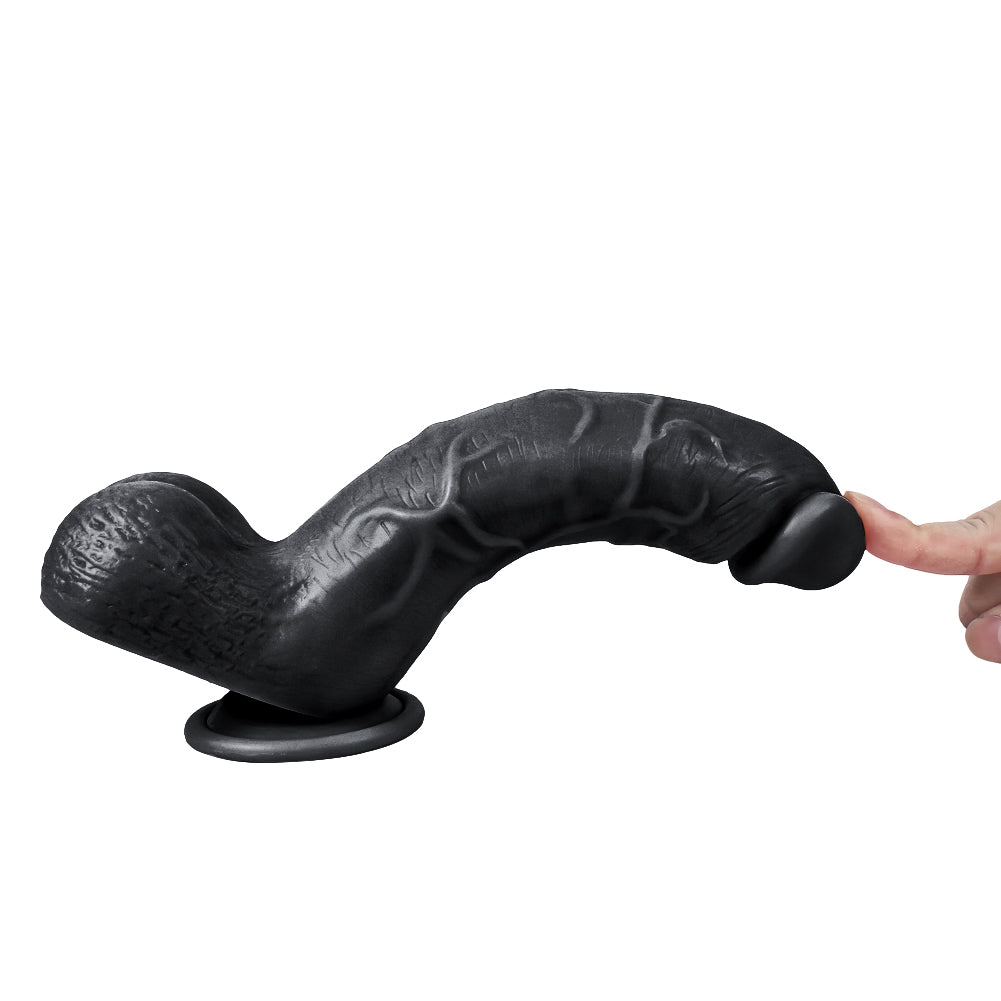Xise Dildo Series Adam Rubber  21 cm Belden Bağlamalı Realistik Zenci Penis XS-WBC10012 Black