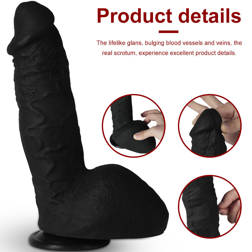 Xise Dildo Series Shane Diesel Yumuşak Dokulu Belden Bağlamalı Realistik Penis XS-WBB10052 Black